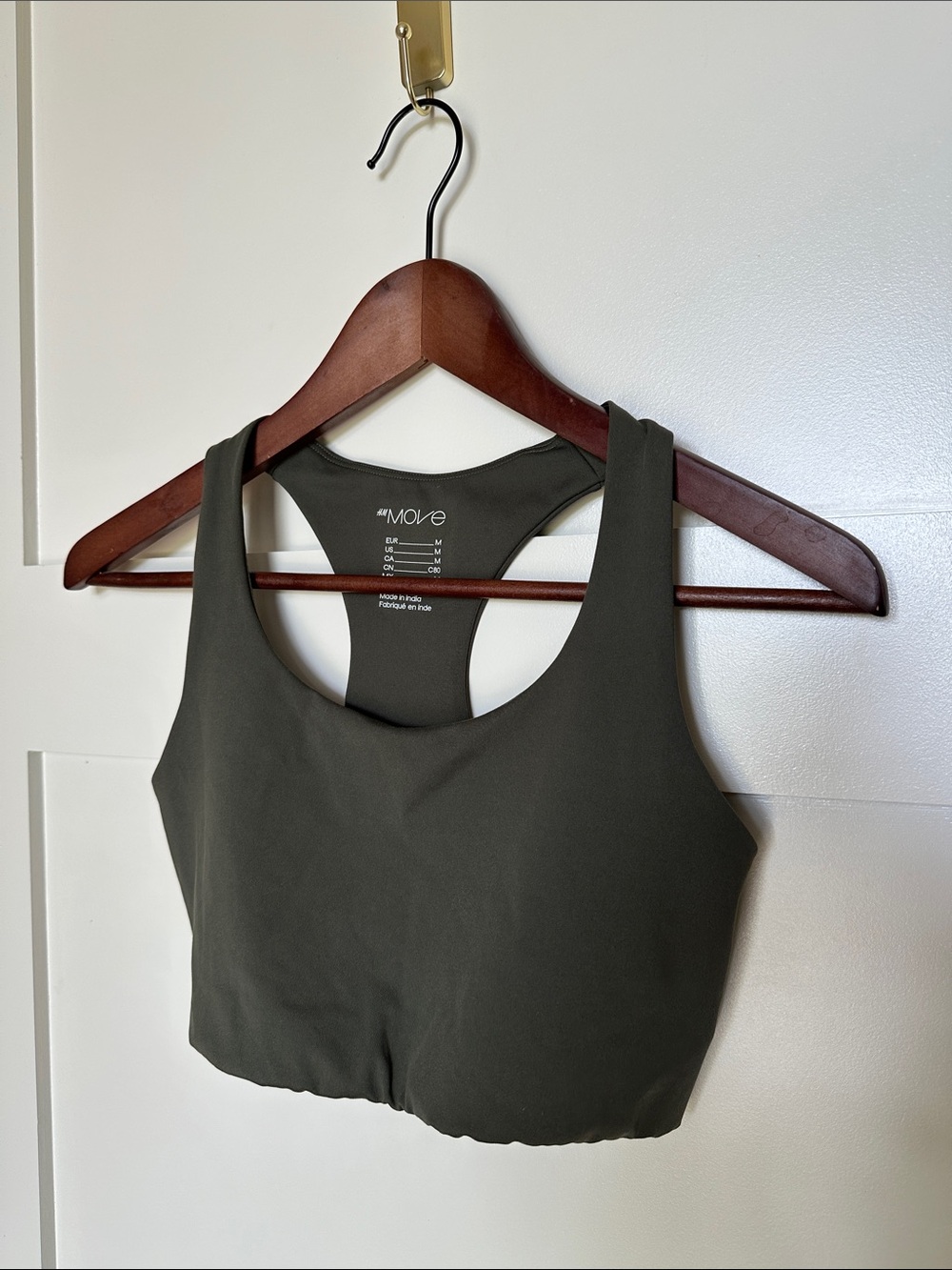 H&M Olive Green Racerback Sports Bra